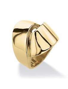 Gold IP Stainless Knot Ring by PalmBeach Jewelry