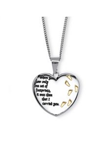 Footprints Pendant Necklace by PalmBeach Jewelry