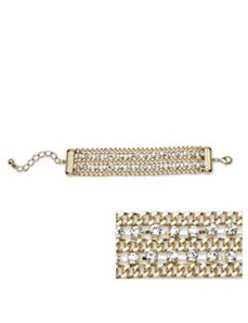 Crystal Curb Link Braclelet by PalmBeach Jewelry