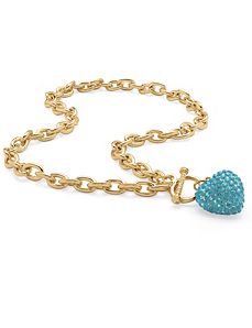Birthstone Crystal Heart Necklace by PalmBeach Jewelry
