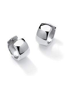Sterling Silver Huggie Earrings by PalmBeach Jewelry