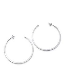 Sterling Silver Hoop Earrings by PalmBeach Jewelry