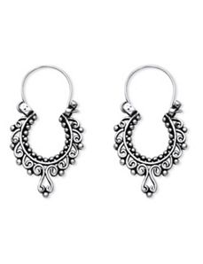 Sterling Openwork Scroll Earrings by PalmBeach Jewelry