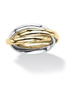 Tri-Tone Interlocking Rings by PalmBeach Jewelry