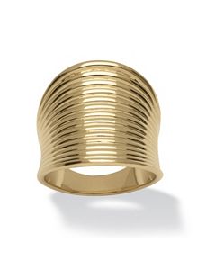 Ribbed Concave Ring by PalmBeach Jewelry