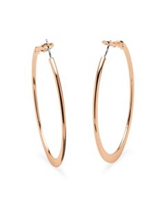 Rose Gold-Plated Hoops by PalmBeach Jewelry