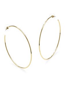 18k Gold-Plated Hoops by PalmBeach Jewelry