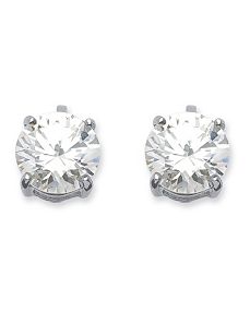 6 TCW Cubic Zirconia Earrings by PalmBeach Jewelry