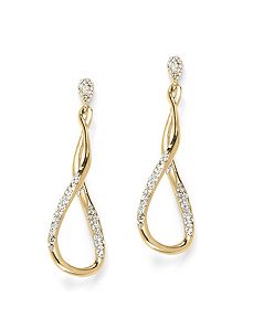 Pave Crystal Twist Earrings by PalmBeach Jewelry