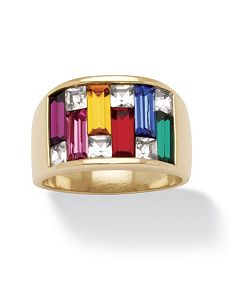 Multi-Colored Crystal Ring by PalmBeach Jewelry