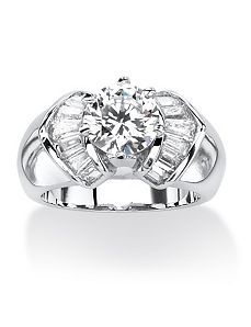 Cubic Zirconia Dome Ring by PalmBeach Jewelry