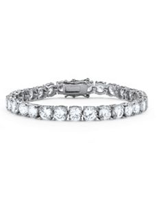 27 TCW Cubic Zirconia Tennis Bracelet by PalmBeach Jewelry