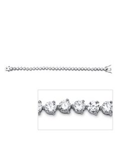 15 TCW Cubic Zirconia Tennis Bracelet by PalmBeach Jewelry