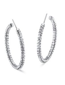 Crystal Hoop Earrings by PalmBeach Jewelry