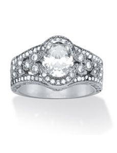 2.42 TCW Cubic Zirconia Ring by PalmBeach Jewelry