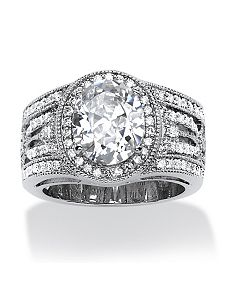 4.47 TCW Cubic Zirconia Ring by PalmBeach Jewelry