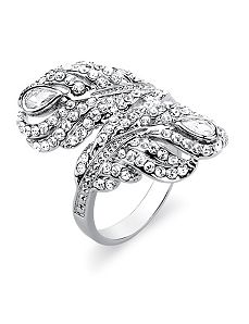 Cubic Zirconia Feather Ring by PalmBeach Jewelry