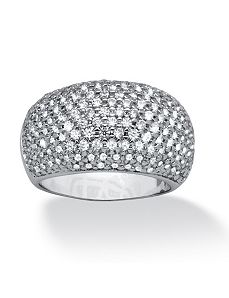 2.70 TCW Cubic Zirconia Pave 180 Stone Ring by PalmBeach Jewelry