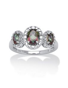 1.66 TCW Mystic Fire Topaz Ring by PalmBeach Jewelry