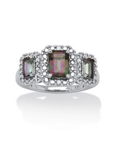 2.05 TCW Mystic Fire Topaz Ring by PalmBeach Jewelry