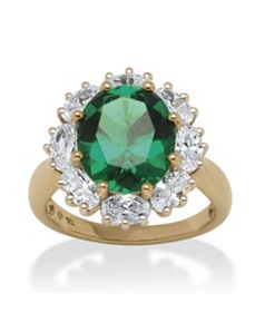 2.33 TCW Lab Created Emerald Ring by PalmBeach Jewelry