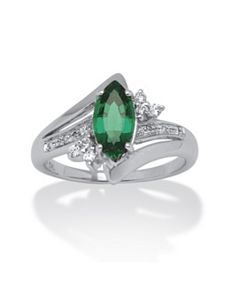 1.52 Lab Created Emerald Ring by PalmBeach Jewelry
