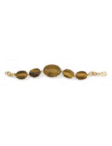 Tiger's Eye Cabachon Bracelet by PalmBeach Jewelry