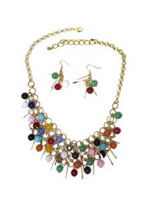 Multi-Colored Jade Jewelry Set by PalmBeach Jewelry