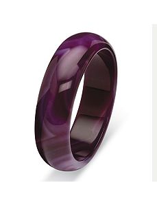Purple Jade Bangle Bracelet 13mm by PalmBeach Jewelry