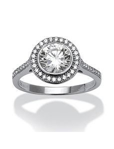 1.72 TCW Round Cubic Zirconia Ring by PalmBeach Jewelry