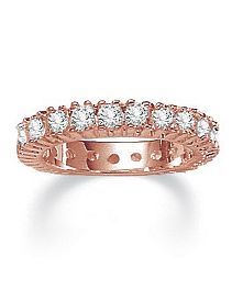 2 TCW Cubic Zirconia Eternity Band Rose GOS by PalmBeach Jewelry