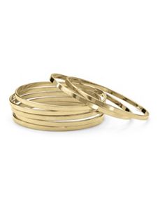 7 Bangle Bracelets Goldtone by PalmBeach Jewelry