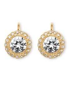 5.02 TCW Cubic Zirconia Earrings by PalmBeach Jewelry