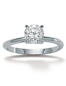 Cubic Zirconia Silver Ring by PalmBeach Jewelry