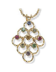 Multi-Crystal Pendant by PalmBeach Jewelry