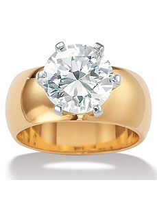 Cubic Zirconia Solitaire Ring by PalmBeach Jewelry
