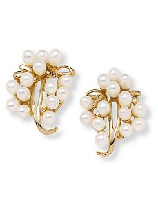 Pearl Earrings by PalmBeach Jewelry