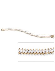 Marquise-Cutcubic zirconia Tennis Bracelet by PalmBeach Jewelry