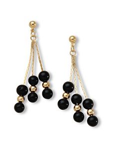Onyx Dangle Earrings by PalmBeach Jewelry
