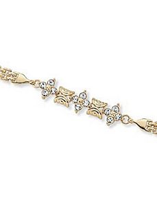 Crystal Weave Bracelet 7 1/2" by PalmBeach Jewelry