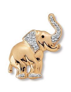 Crystal Elephant Pin by PalmBeach Jewelry