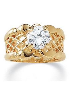 Cubic Zirconia Filigree Band by PalmBeach Jewelry