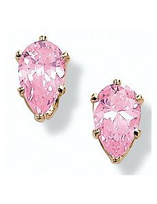 2 CT.T.W. Pink Icecubic zirconia Earrings by PalmBeach Jewelry