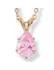 Pink Icecubic zirconia Pendant by PalmBeach Jewelry