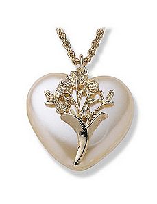 Sim. Pearl Heart Pendant by PalmBeach Jewelry