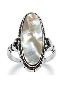 Abalone Antiqued Ring by PalmBeach Jewelry