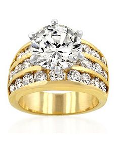 Tutone White Cubic Zirconia Women's by PalmBeach Jewelry