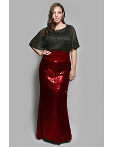 The Gwen Skirt in Matte Sequin by Queen Grace