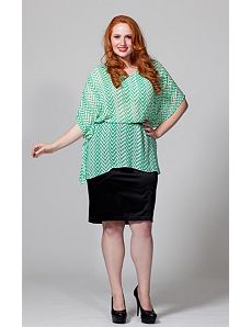 The Suzy Top in Green and White by Queen Grace