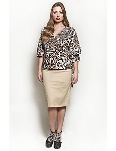 The Annie Blouse in Brown Leopard by Queen Grace